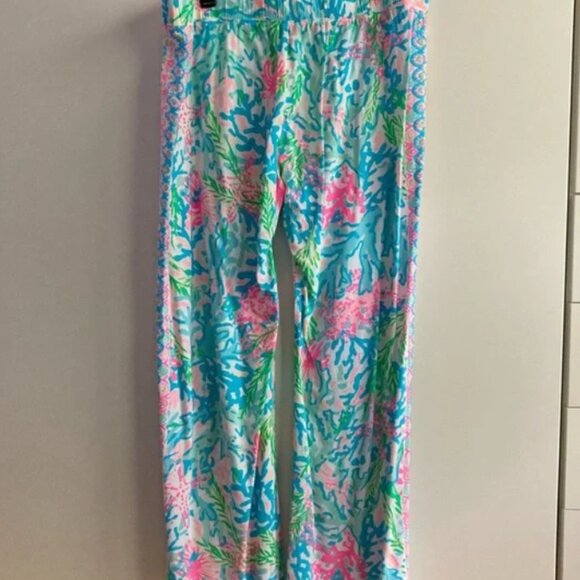 Lilly Pulitzer Bal Harbour Palazzo Pants in Coral Bay XL - Picture 5 of 6